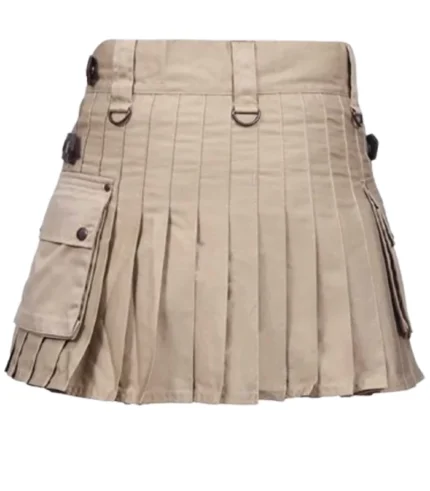 Stylish Deluxe Khaki Utility kilt