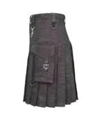 Stylish Denim Kilt With Straps