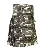 Stylish Urban Snow Camouflage Tactical Kilt