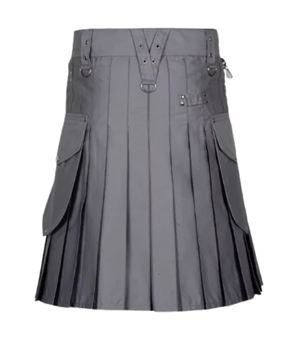 Stylish Utility Kilt With Cargo Pocket