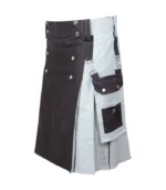 Black & Grey Cotton Hybrid Kilt