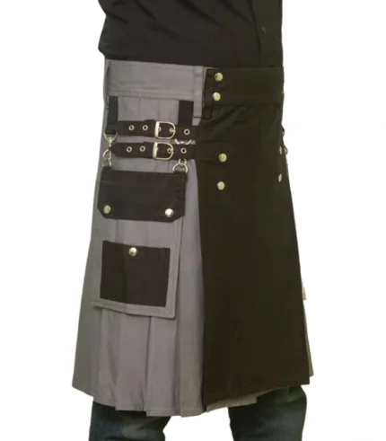 Grey & Black Scottish Hybrid Kilt