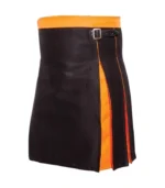 Stylish Black And Orange Hybrid Kilt