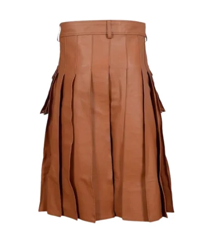 Traditional Scottish Brown Leather Utility Kilt