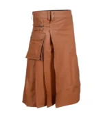 Traditional Scottish Brown Leather Utility Kilt