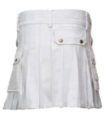 Women White Utility Kilt