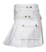 Women White Utility Kilt