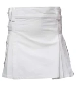 Women White Utility Kilt